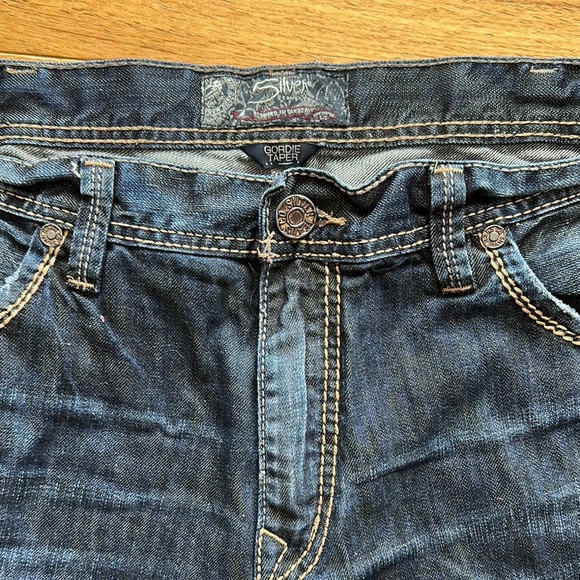 Men's Dark Blue Jeans Gordie Taper - Picture 2 of 4